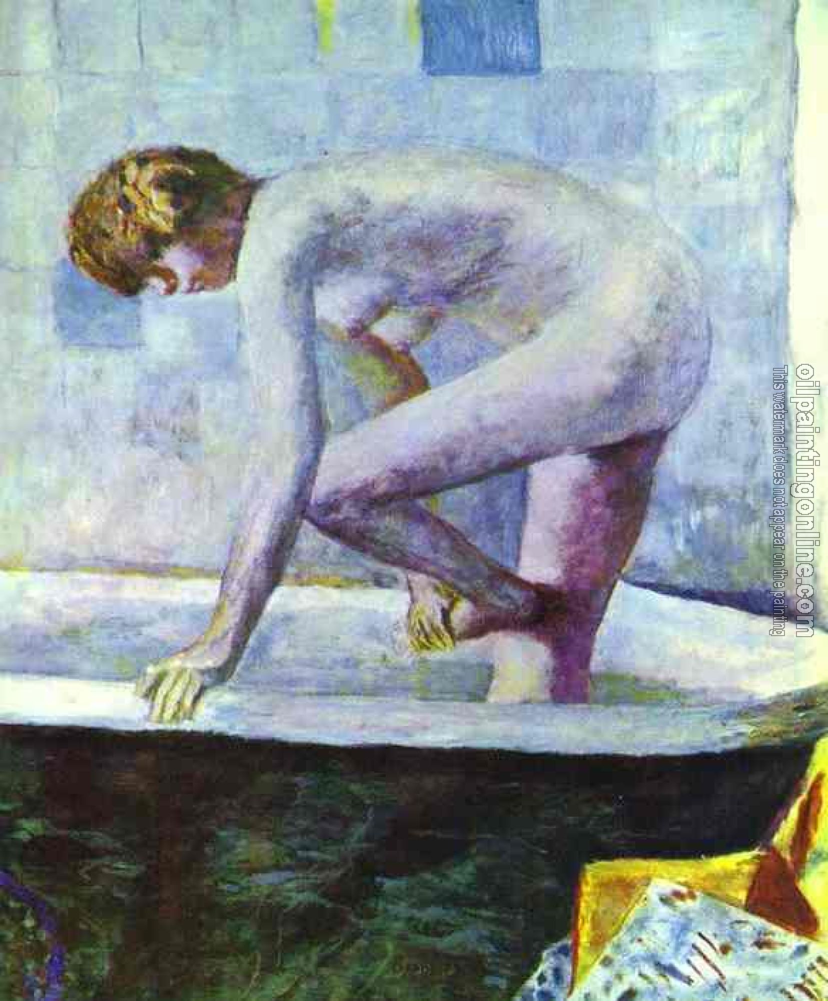 Pierre Bonnard - Nude Washing Feet in a Bathtub